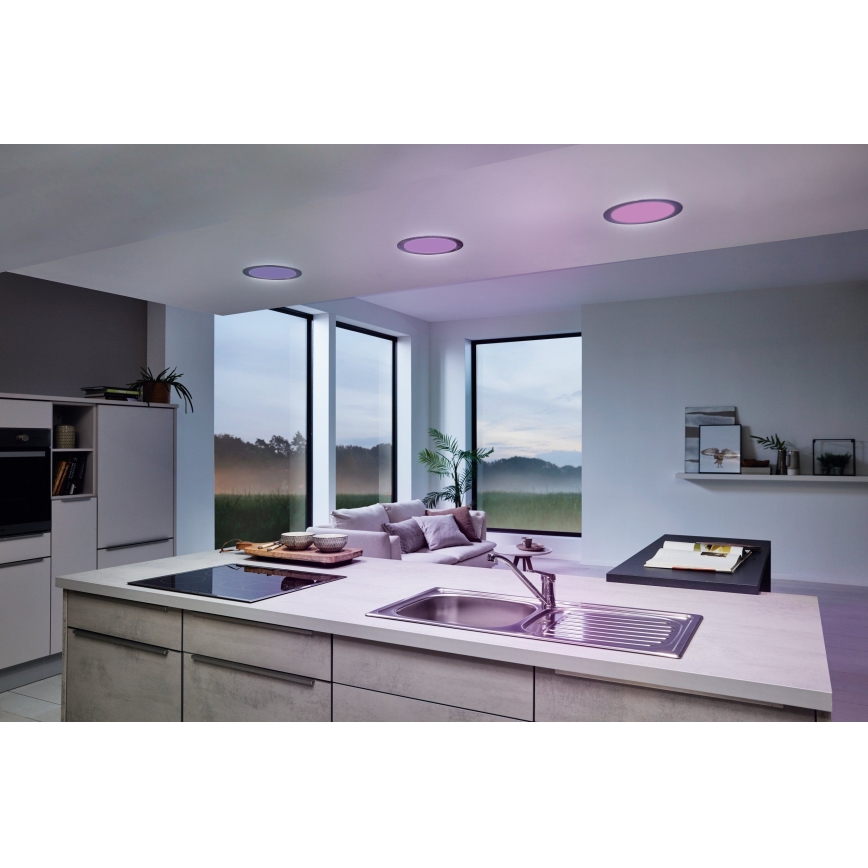 Eglo - LED dimbare inbouwspot voor badkamer LED/16,5W/230V IP44 ZigBee Ø 21,6 cm