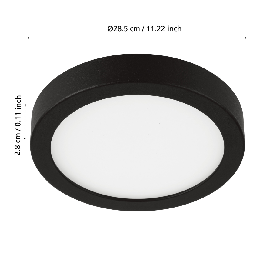 Eglo - Luminaire de salle de bains LED dimmable, 19,5 W/230 V, IP44, ZigBee, Ø 28,5 cm