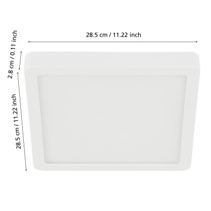 Eglo - Plafonnier LED dimmable pour salle de bains LED/19,5W/230V 2700-6500K IP44 ZigBee 28,5x28,5 cm