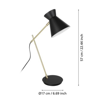 Eglo - Lampe de table 1xE27/10W/230V