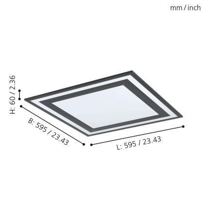 Eglo - LED Plafondlamp LED/36W/230V