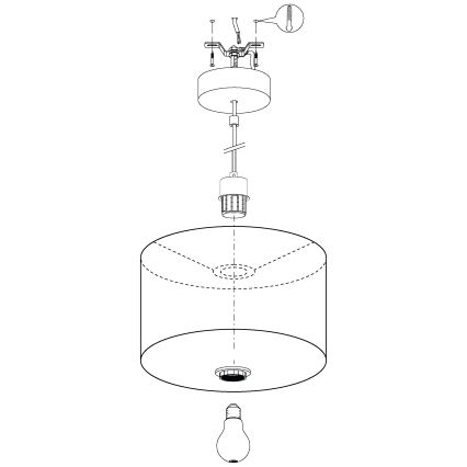 Eglo - Hanglamp aan koord 1xE27/40W/230V