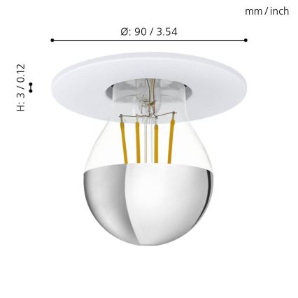 Eglo - Inbouwverlichting 1xE27/40W/230V