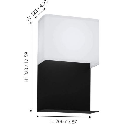 Eglo 99069 - LED-wandlamp met plank GALDAKAO LED/5,4W/230V
