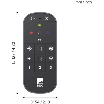 Eglo - Télécommande 2xAAA Bluetooth ZigBee