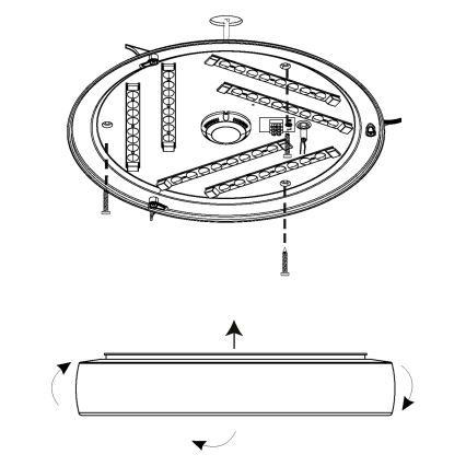 Eglo - LED Plafondlamp LED/22W/230V