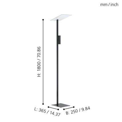 Eglo 99113 - Lampadaire LED BUDEMSEA 2x GU10/5W/230V