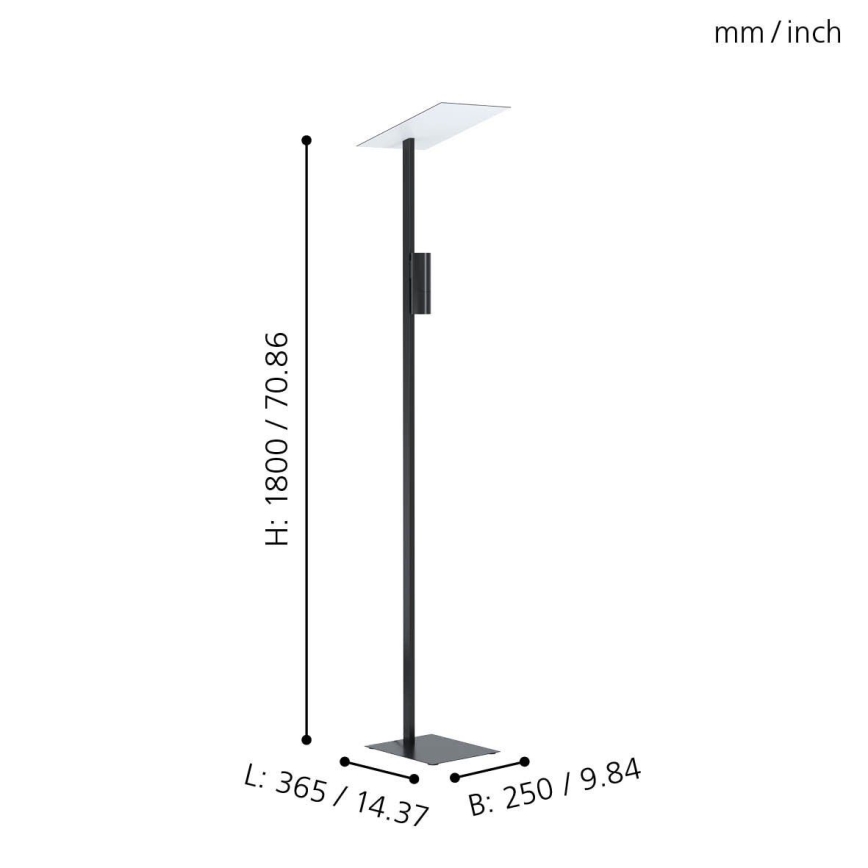 Eglo 99113 - Lampadaire LED BUDEMSEA 2x GU10/5W/230V