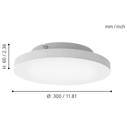 Eglo - LED RGB plafondlamp dimbaar TURCONA-C LED/15W/230V + AB