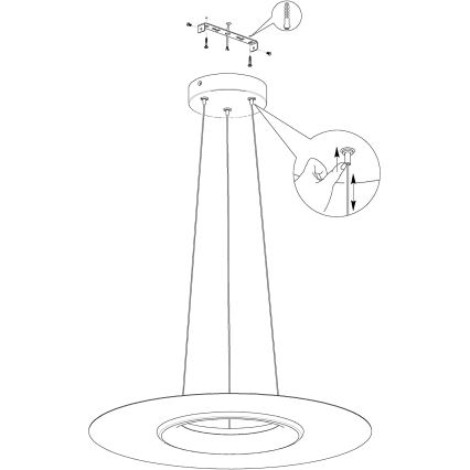 Eglo - Suspension filaire LED RVB à intensité variable COMPO ROSSO-C LED/16W/230V