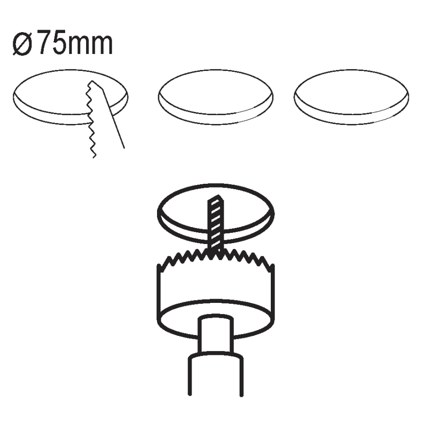 Eglo - Lot de 3 luminaires LED encastrés FUEVA 5 1xLED/2,7W/230V Ø 8,6 cm
