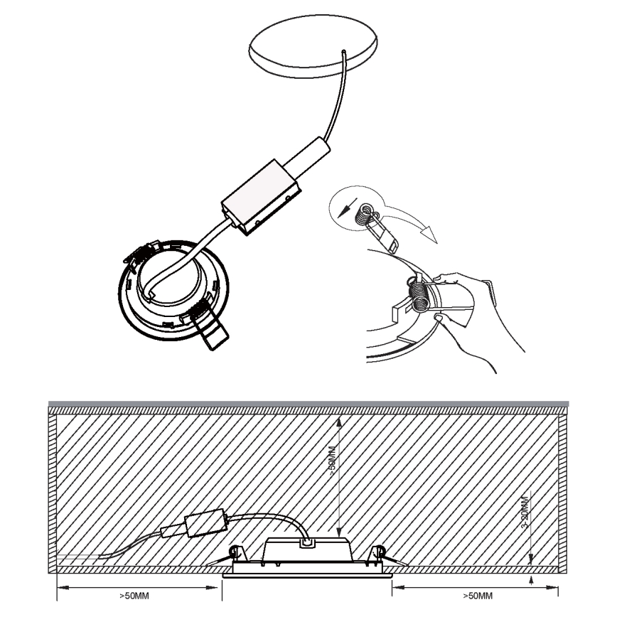 Eglo - Spot encastré LED/2,7W/230V Ø 8,6 cm