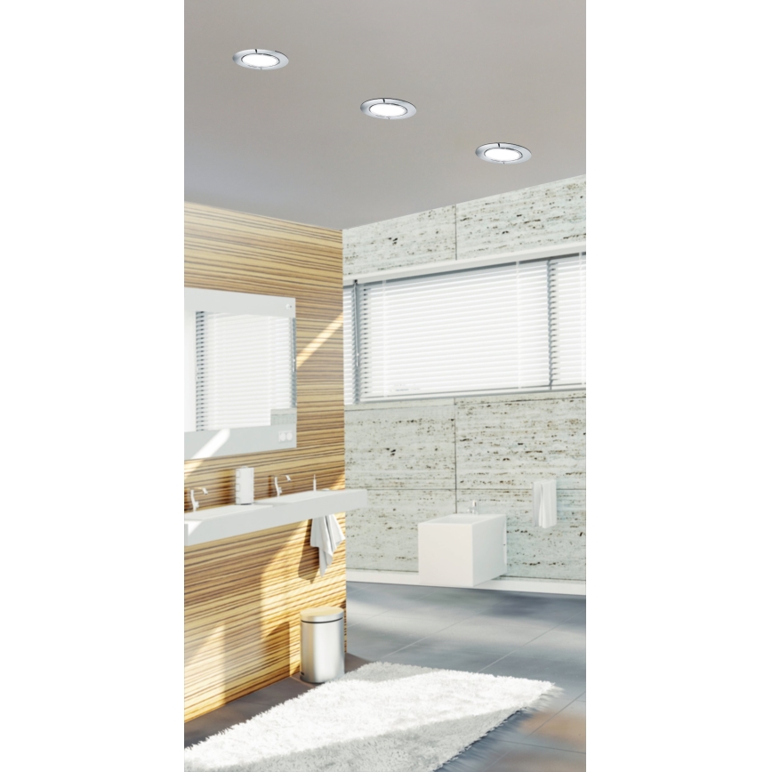 Eglo - LED inbouwspot voor badkamer LED/2,7W/230V IP44 Ø 8,6 cm