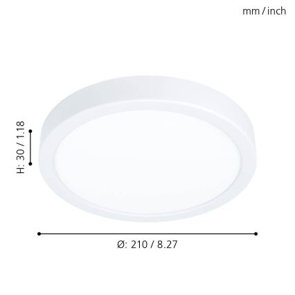 Eglo - LED Plafondlamp LED/16,5W/230V