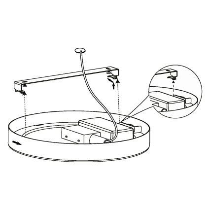 Eglo - LED Plafondlamp dimbaar LED/16,5W/230V