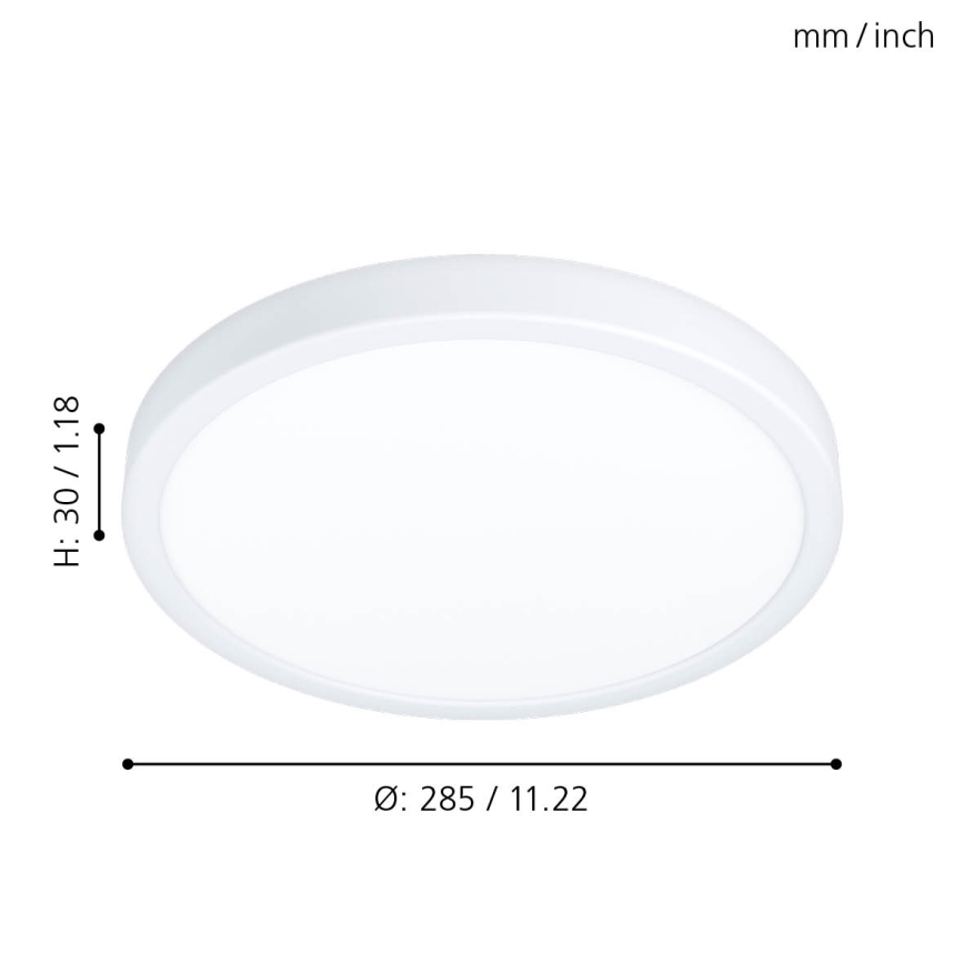 Eglo - LED Plafonnier pour salle de bains LED/20W/230V IP44 Ø 28,5 cm