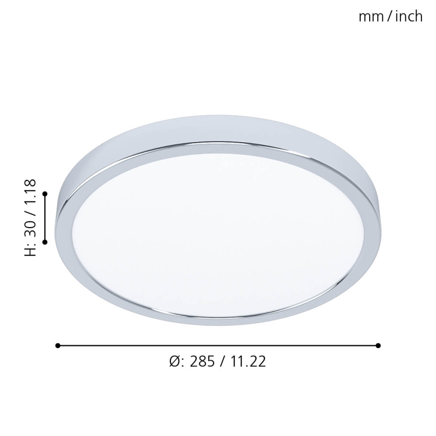 Eglo - Plafonnier LED pour salle de bains LED/20W/230V IP44 Ø 28,5 cm