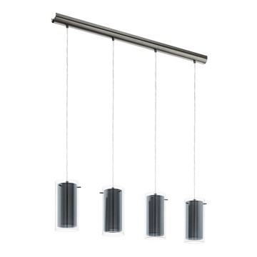 Eglo 99287 - Hanglamp aan kabel PINTO TEXTIL 4xE27/16W/230V