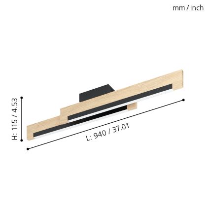 Eglo - Plafonnier à intensité variable 2xLED/10W/230V