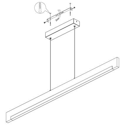 Eglo 99293 - LED Hanglamp aan koord dimbaar CAMACHO LED/25,5W/230V