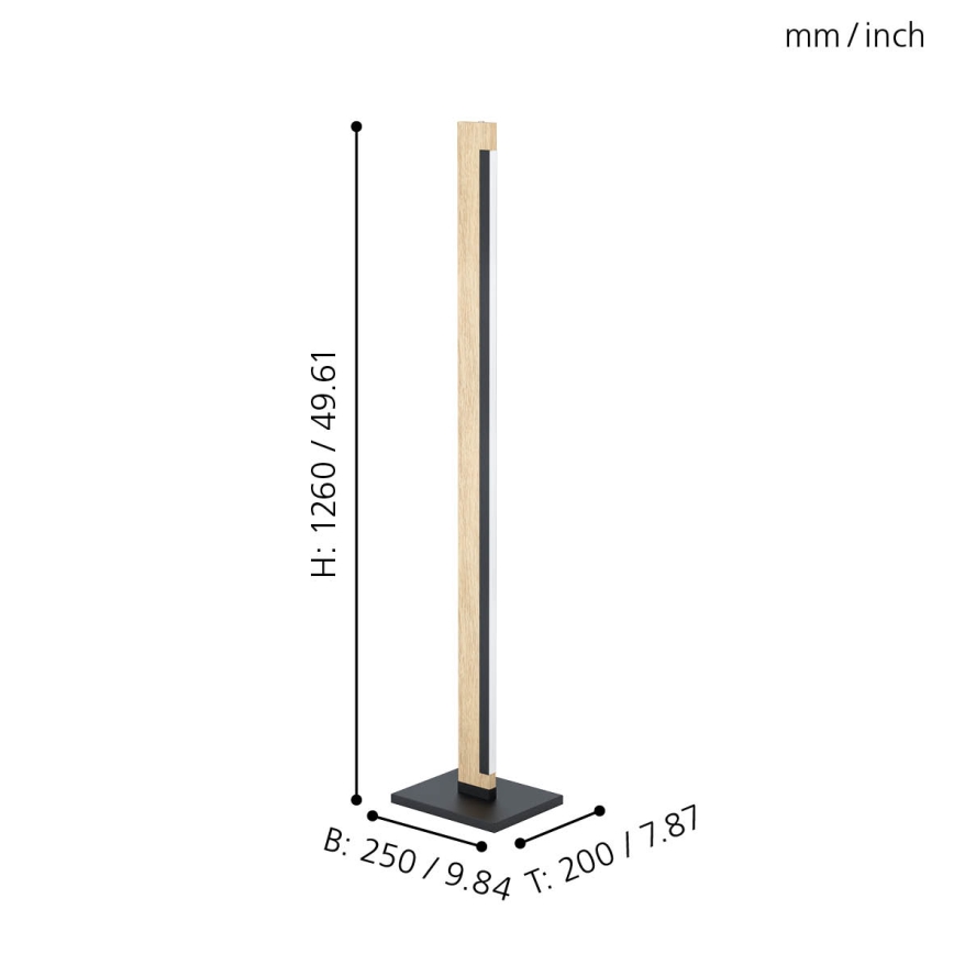 Eglo - LED Dimbaar aanraken Staande lamp CAMACHO LED/22W/230V