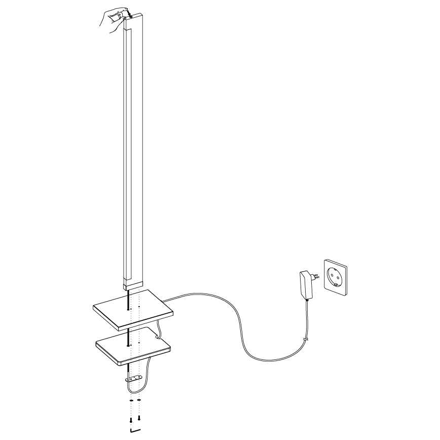 Eglo - LED Dimbaar aanraken Staande lamp CAMACHO LED/22W/230V