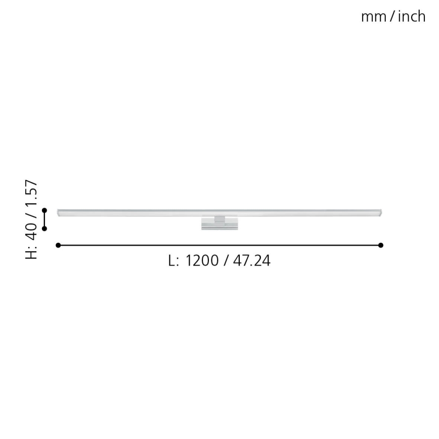 Eglo - Éclairage de miroir salle de bain LED/14W/230V 4000K 120 cm IP44