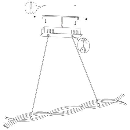 Eglo - Plafonnier LED/36W/230V