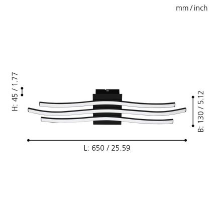 Eglo - Plafonnier LED LED/21W/230V