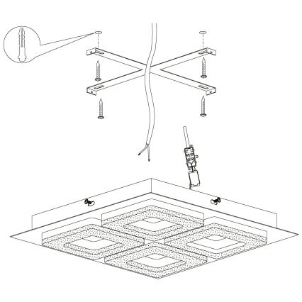 Eglo - LED Plafondlamp 4xLED/4W/230V