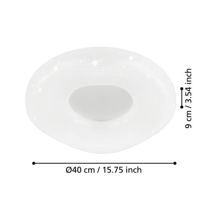 Eglo - Dimbare LED plafondlamp LED/18W/230V + afstandsbediening