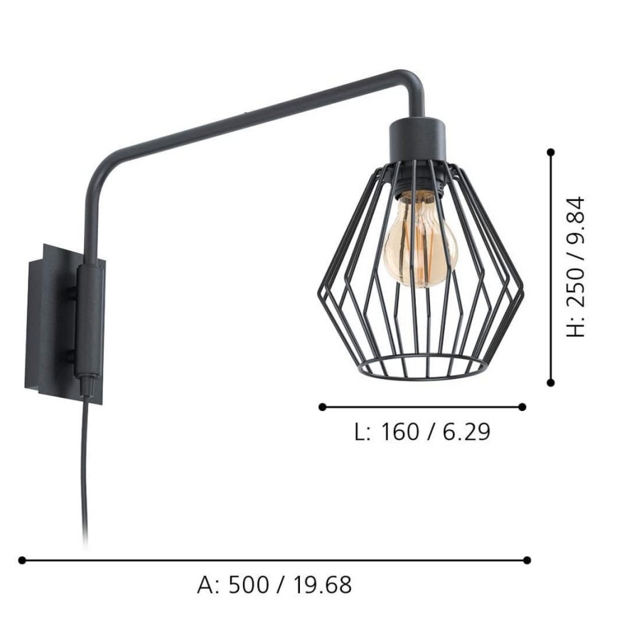 Eglo 99349 - Applique murale TABILLANO 1xE27/40W/230V