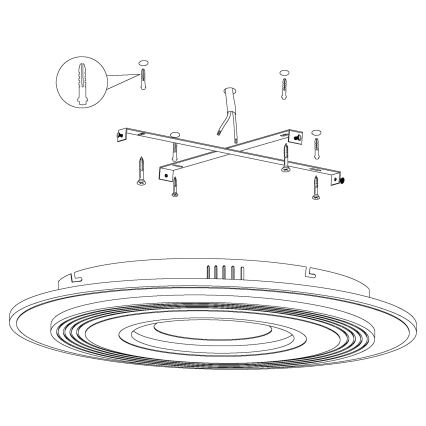 Eglo 99399 - LED Plafondlamp REDUCTA 3xLED/16W/230V