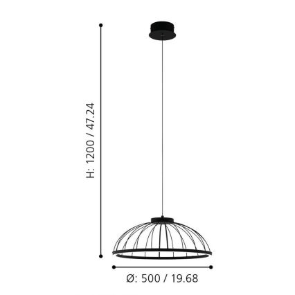 Eglo - Suspension LED avec fil LED/27W/230V