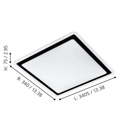 Eglo - LED Plafondlamp LED/24W/230V