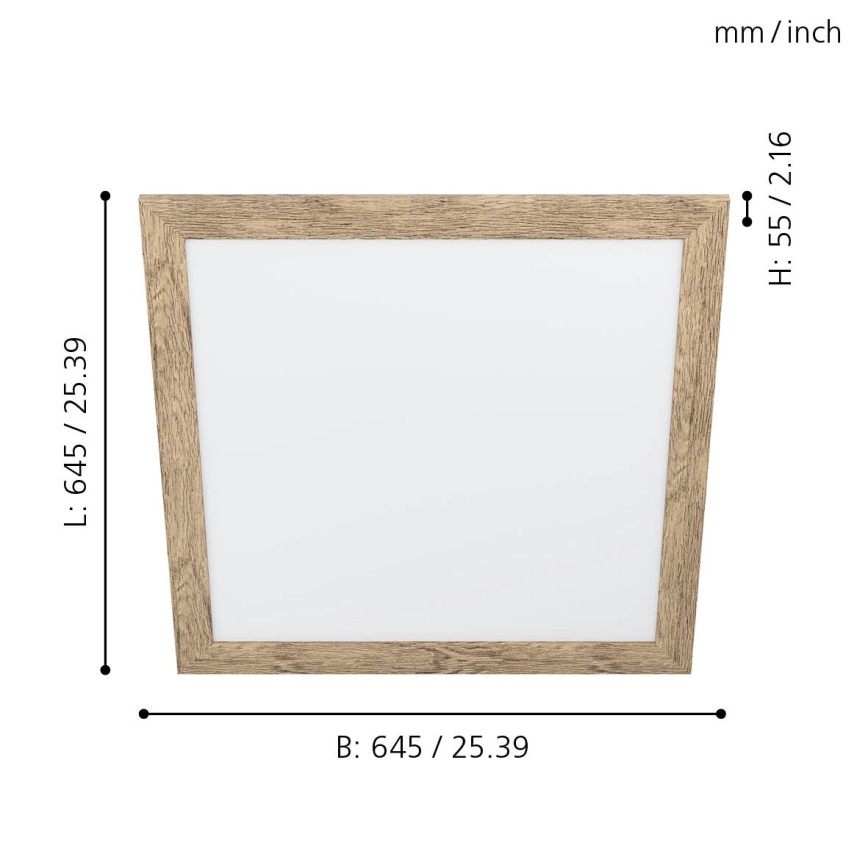 Eglo 99436 - Plafonnier LED PIGLIONASSO LED/32W/230V 645x645 mm