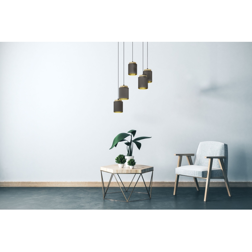 Eglo - Hanglamp aan een koord 5xE27/40W/230V spin