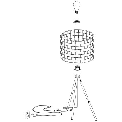 Eglo - Lampe de table 1xE27/40W/230V