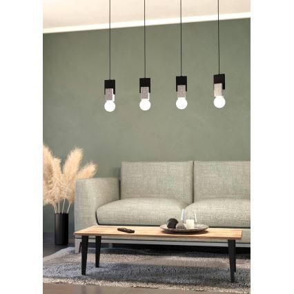 Eglo 99532 - Hanglamp aan kabel LOBATIA 4xE27/40W/230V