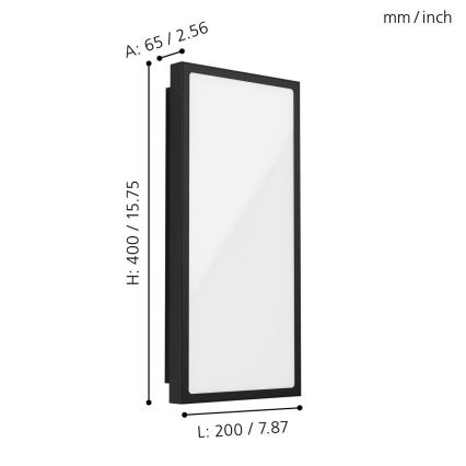 Eglo - Applique murale LED extérieur LED/16W/230V IP44