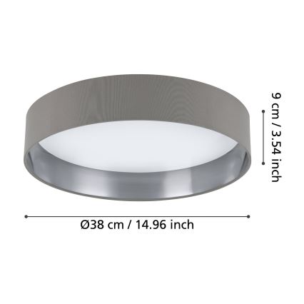 Eglo - LED Plafondlamp LED/24W/230V