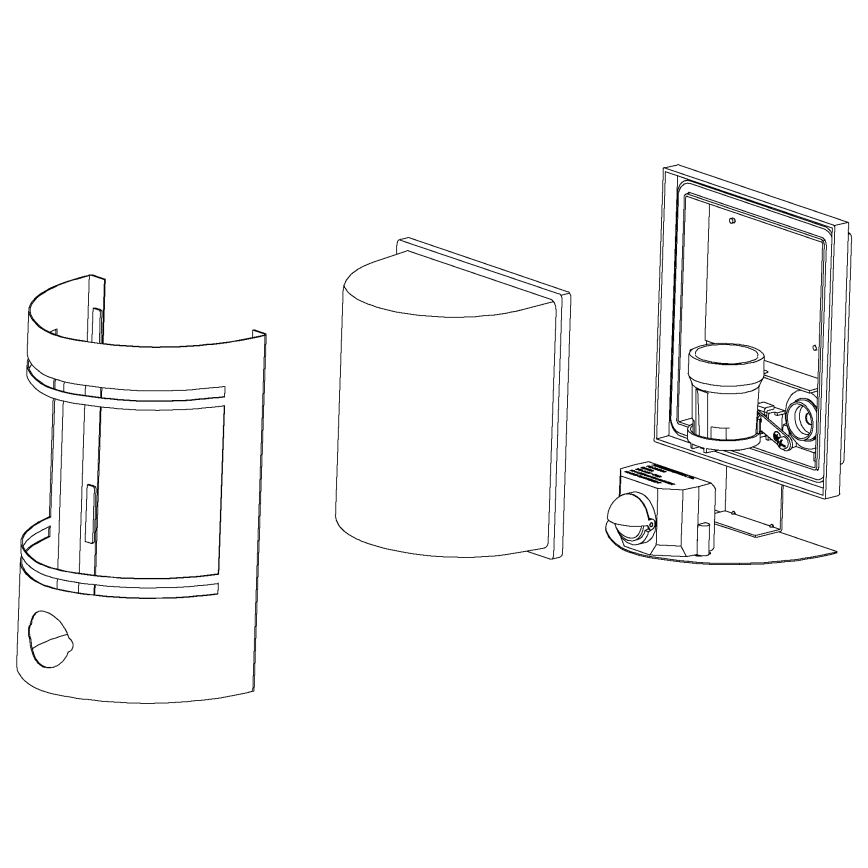 Eglo - Wand Lamp voor Buiten met Sensor 1xE27/40W/230V IP44