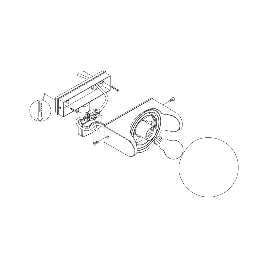 Eglo  - Applique murale extérieur avec capteur 1xE27/15W/230V IP44