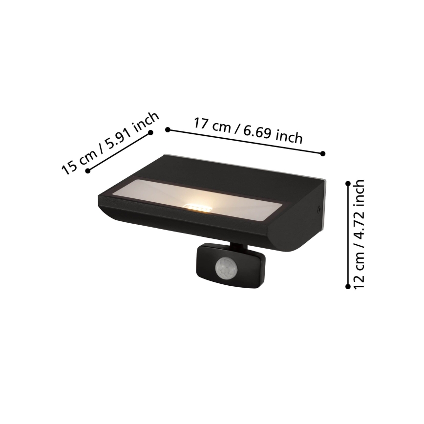 Eglo 99579 - LED buitenlamp met sensor SORRONARO LED/10,5W/230V IP44