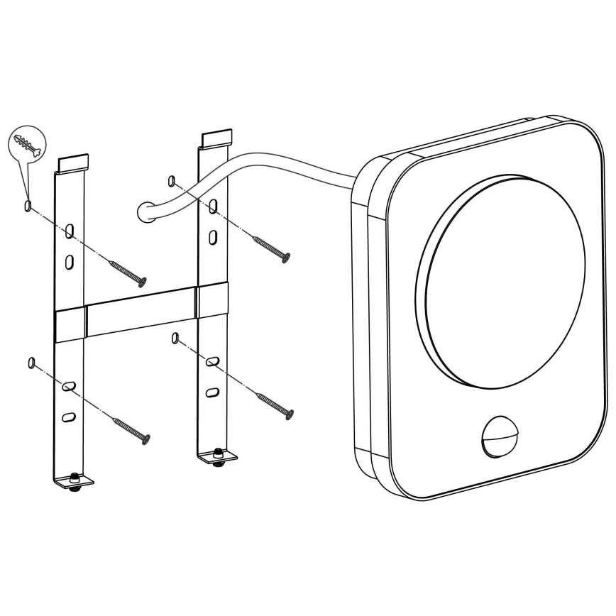 Eglo - Applique murale LED extérieur avec capteur  LED/9W/230V IP44