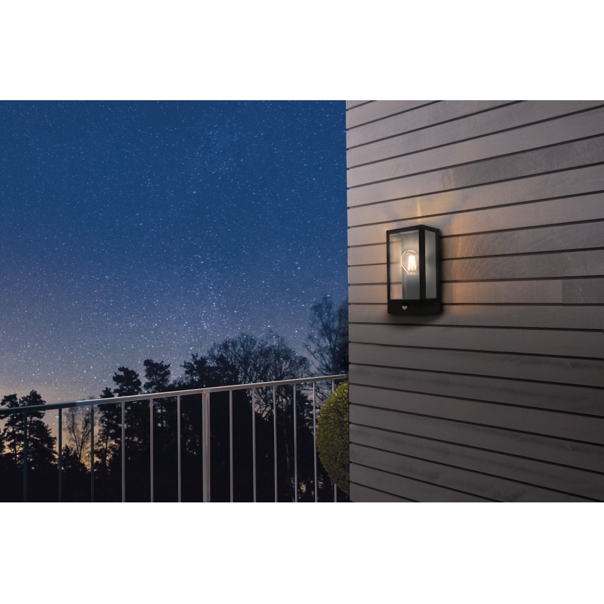 Eglo - Applique murale extérieur avec capteur 1xE27/60W/230V IP44