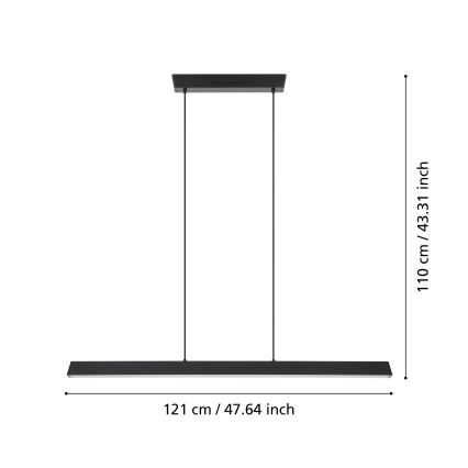 Eglo - Dimbare LED RGBW Hanglamp aan een koord LED/35W/230V ZigBee