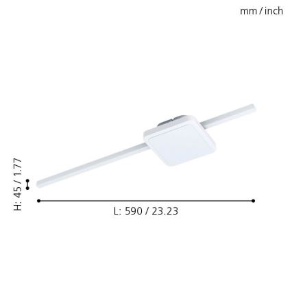 Eglo - LED Plafondlamp 1xLED/6,3W/230V + 1xLED/5,4W