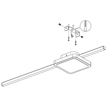 Eglo - LED Plafondlamp 1xLED/6,3W/230V + 1xLED/5,4W