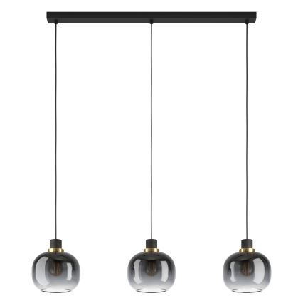 Eglo - Hanglamp aan een koord 3xE27/40W/230V grijs